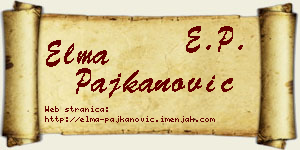 Elma Pajkanović vizit kartica